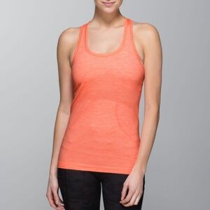 Lululemon Swiftly Tech Racerback Tank Top Orange Size 6 Fits Small To Medium
